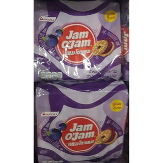 แยมโอแยม บิสกิตสอดไส้ครีมกลิ่นบลูเบอร์รี่ บรรจุ 48กรัม ยกแพ็ค 12ซอง JAM O JAM BISCUIT BLUEBERRY