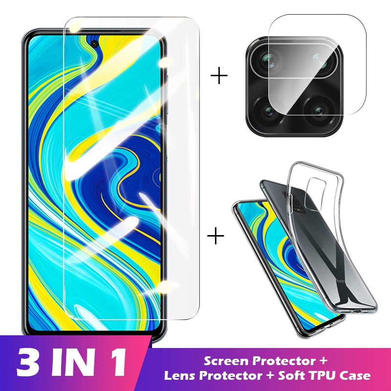 3-in-1 Samsung M35 S24 FE A03S A04 A04S A02S A22 A32 A42 A52 A72 4G 5Gป้องกันหน้าจอกล้องเลนส์ป้องกัน