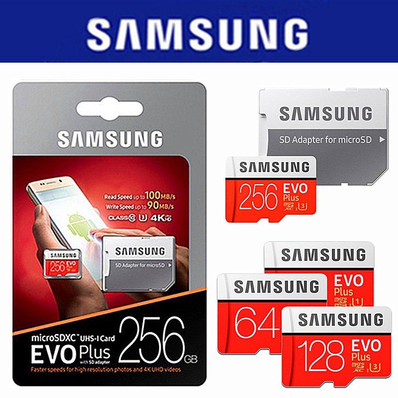 Samsung EVO + Class 10 Micro SD 256 GB TF SD Card