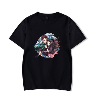 Demon Slayer Kimetsu No Yaiba เสื้อยืดผ้าฝ้าย พิมพ์ลาย สำหรับผู้ชาย และผู้หญิง ลวดลาย DS009A