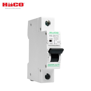 HACO เซอร์กิต เบรกเกอร์  ลูกย่อย 20 แอมป์ 1โพล 1 เฟส MCB รุ่น H6-20/1C.