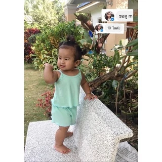 สายเดี่ยว ชุดเด็ก 0-5ขวบ(น้องอวบหรืออยากใส่หลวมๆเผื่อ1ไซต์ )