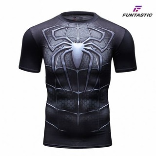 [ใส่โค้ด FEB2L15  ลดเพิ่ม 15%] เสื้อออกกำลังกาย เสื้อกีฬา funtastic47 - Metal Spider #40