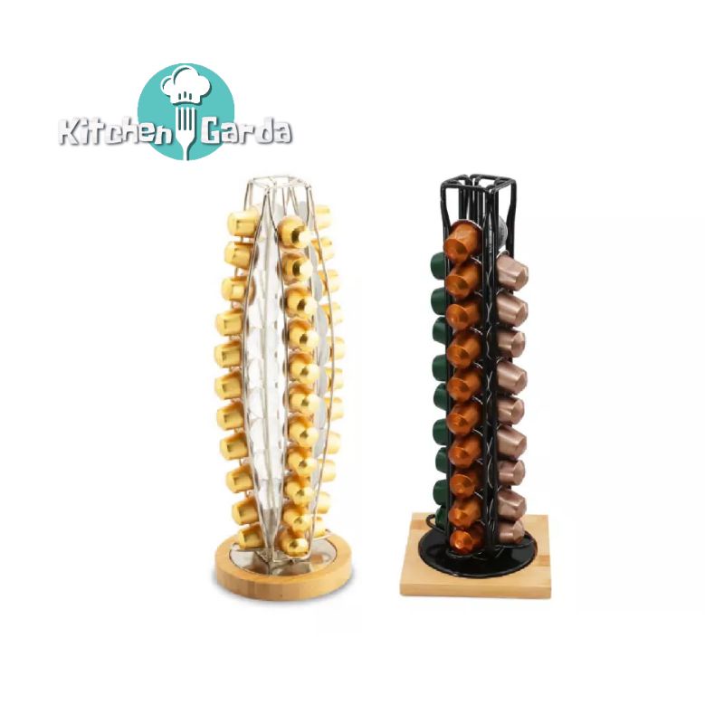ชั้นเก็บแคปซูลกาแฟแบบหมุนได้ Nespresso Capsule Rotating Rack ที่วางแคปซูลกาแฟ เนสเพรสโซ่