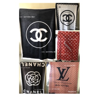 ผ้าห่มsupreme ผ้าห่มสุพรีม ผ้าห่มขนแกะ ผ้าห่มchanel ผ้าห่มชาแนล ผ้าห่มนาโน  พร้อมริบบิ้น  ผ้าห่มแบรนด์เนม ผ้าห่มhermes