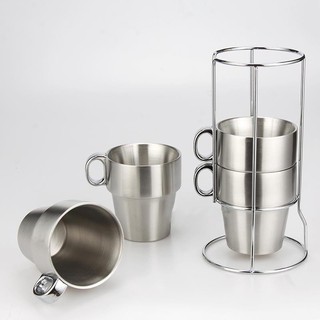 ชุดถ้วยชาสแตนเลส Stainless steel tea cup set