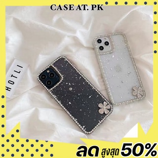 *ร้านไทย*เคสขอบมุข case Galaxy samsung s21 ultra Note20 ultra a52 iPhone 12 promax ขอบเพชร ดอกไม้เพชร