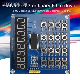 Electron000 Tm1638 3-Wire Mcu 8-Bit Led 16 คีย์คีย์บอร์ดสแกนเนอร์และโมดูลสําหรับ Arduino