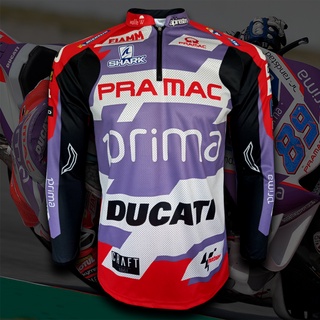 เสื้อแขนยาว MotoGP Prima Pramac Racing เสื้อโมโตจีพี พรีม่า พราแม็ค เรสซิ่งทีม #MG0086 รุ่น จอร์จ มาติน#89 ไซส์ S-5XL