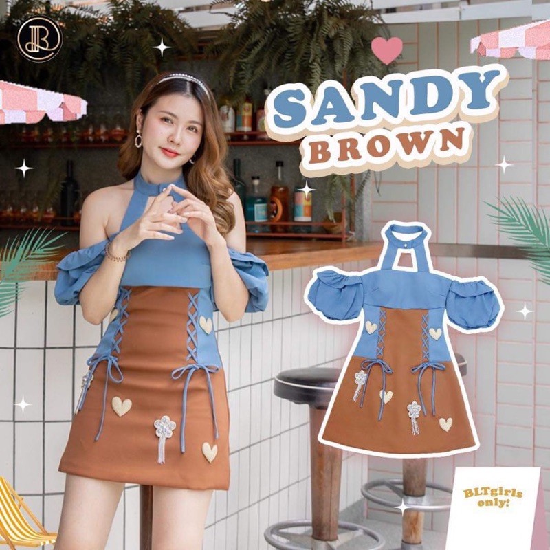 BLT Brand : New collection เดรสรุ่น Sandy brown sz.m มือ 1 #blt #bltbrand