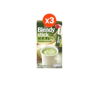 [ส่งฟรี!] Blendy Stick Matcha Au Lait 8 Sachet 12G. X3