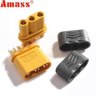 ปลั๊กเชื่อมต่อ amass mr 30 male female 2 คู่สําหรับแบตเตอรี่ rc lipo