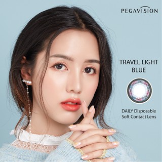 คอนแทคเลนส์สี รายวัน PEGAVISION รุ่น Travel Light สี Blue (5 เลนส์/กล่อง)