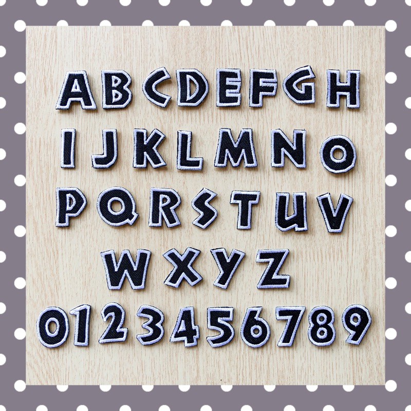 (1-2 วันจัดส่ง) ตัวรีดอักษร A-Z , 0-9
