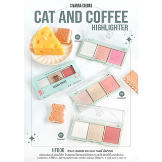 HF606 SIVANNA COLORS CAT AND COFFEE HIGHTER ซีเวนน่า คัลเลอร์ แคท แอนด์ คอฟฟี่ ไฮไลท์เตอร์