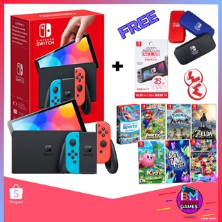 NEW Nintendo Switch (OLED MODEL) สี Neon   + 1 เกม เครื่องนำเข้า พร้อมส่งค่ะ