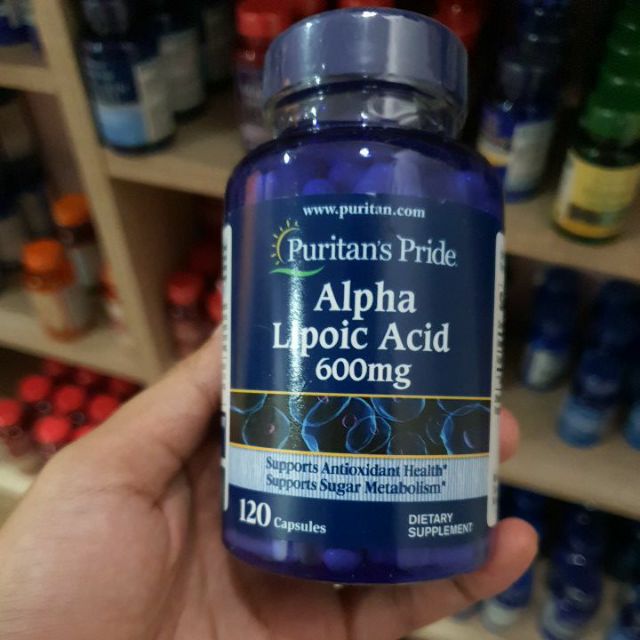 Puritan ALA 600mg. 60-120 Capsules Alpha lipoic acid เอแอลเอ