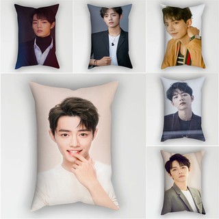 Xiao Zhan Pattern 50 x 30 ซม. ปลอกหมอนสี่เหลี่ยมผืนผ้าตกแต่งบ้าน