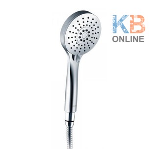 KS-10-213-50 ฝักบัวสายอ่อน ปรับน้ำ 3 ระดับ พร้อมสายสแตนเลส Hand Shower Set (3 functions) Shower Hose Stainless (Chrome)