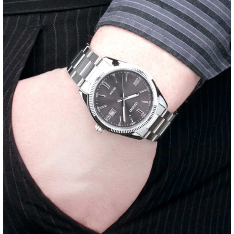 casio ของแท้ประกันศูนย์ นาฬิกาคาสิโอ ผู้ชาย รุ่น MTP-1302D MTP-1302SG / SMILEYTIME ขายแต่ของแท้ ประกันศูนย์cmg/c-thong
