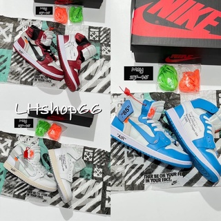 💢รองเท้าผ้าใบ N Air Jordon 1 Retro. High off -white university Blue รองเท้ากีฬา รองเท้าแฟชั่น