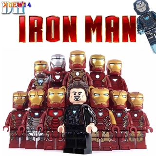 บล็อกตัวต่อเลโก้ TheAvengers All Iron Man Mark85 War machin Quantum armor ขนาดเล็ก