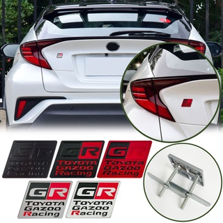 สติกเกอร์ตราสัญลักษณ์ Gazoo Racing GR GR MN 3D โลหะผสมสังกะสี สําหรับติดกระจังหน้ารถยนต์ Toyota Supra AE86 GT86