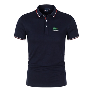 Lacoste เสื้อยืดโปโล แขนสั้น คอปก คุณภาพสูง สไตล์ยุโรป แฟชั่นสําหรับผู้ชาย