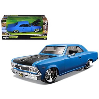 รถโมเดล Maisto31333 รุ่น 1966 chevrolet chevelle ss 396 1/24 ประตูและหน้ารถเปิดได้