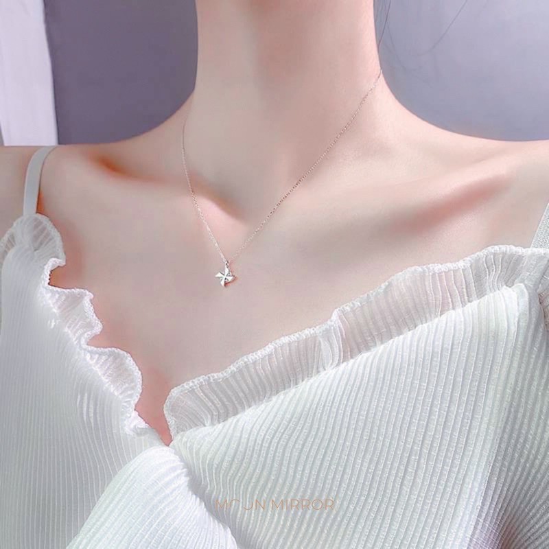 สร้อยคอเงินแท้ จี้กังหัน (s925) | สร้อยคอสไตล์มินิมอล