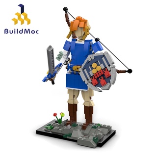 Buildmoc ชุดของเล่นตัวต่อฟิกเกอร์ The Legend of Zelda Link ของขวัญ สําหรับเด็ก 490 ชิ้น