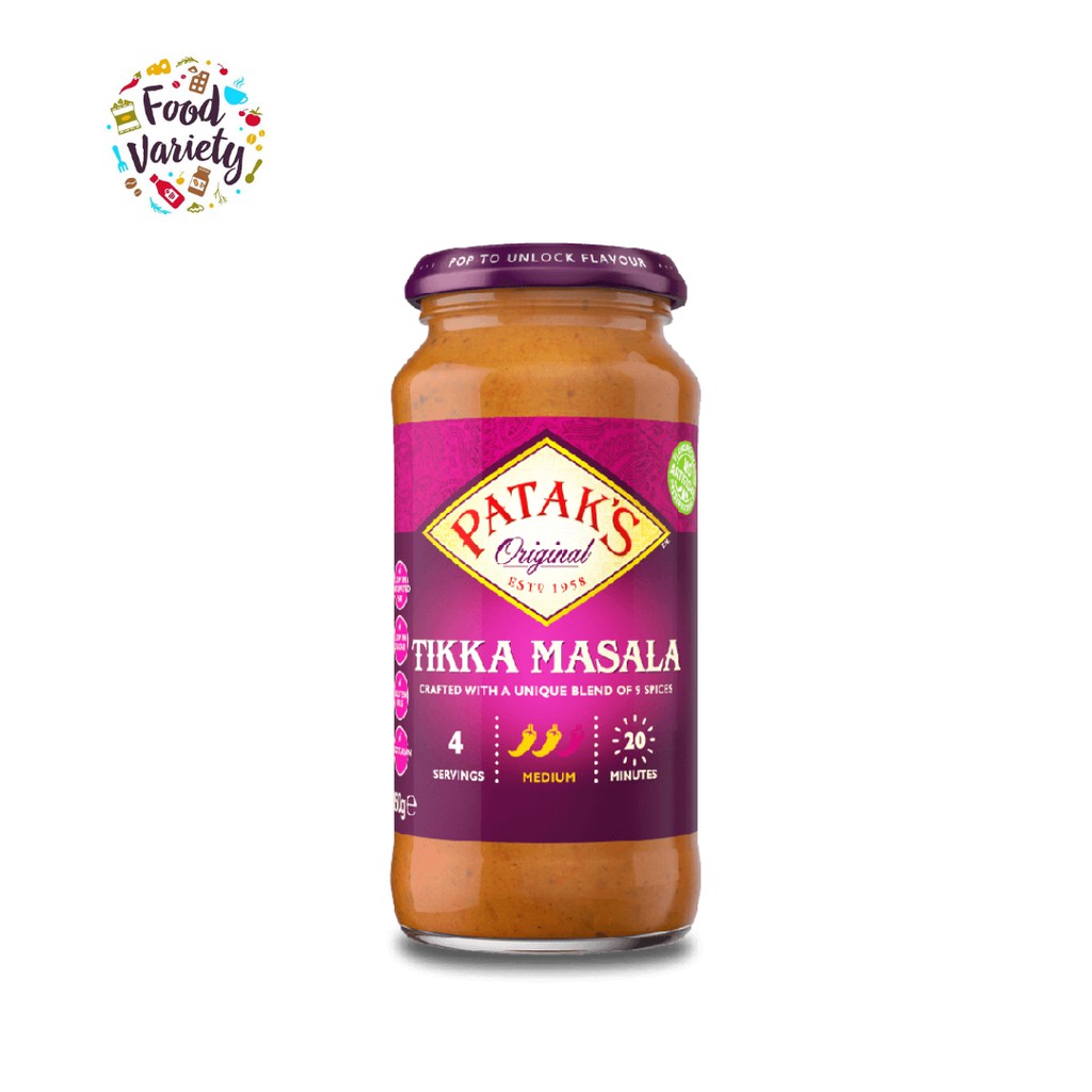 Patak's Tikka Masala Sauce 450g พาธาก ซอสทิกก้า มาซาล่า 450กรัม