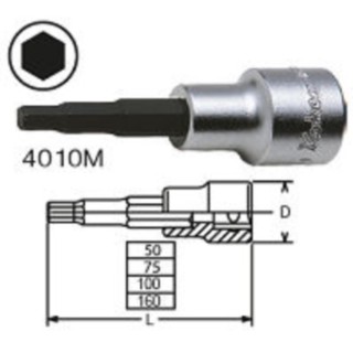 KOKEN 4010M-50-18บ๊อกเดือยโผล่ 6P-1/2"-50-18mm. (สินค้า ณ 8-8-60)