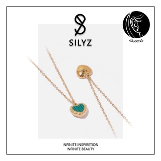 Silyzสร้อยคอหินมาลาฮีท สร้อยคอหัวใจ สร้อยคอหินมาลาฮีทสีเขียว malachite necklace Y-104