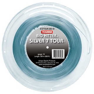 Tourna Big Hitter Silver7 Tour สีเงิน 7 เหลียม เอ็นเทนนิส 1 ม้วน 200 m.