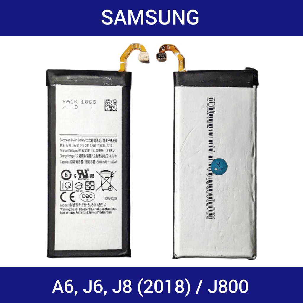 แบตเตอรี่ | Samsung Galaxy A6 (2018), A600, J6 (2018), J600, J8 (2018), J800 | EB-BJ800ABE | Phone B