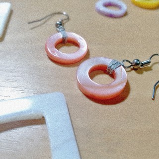 Handmade Earrings ต่างหูแฮนด์เมด งานเซรามิกแรนดอมคัต