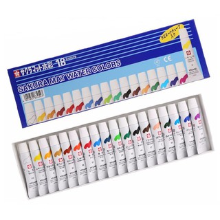 (KTS)ชุดสีน้ำsakura mat water colors18 สี 5 ml. EMW18