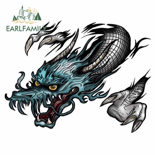 Earlfamily สติกเกอร์ไวนิล ลาย Dragon Soar ขนาด 13 ซม. x 10.2 ซม. ป้องกันรอยขีดข่วน แบบสร้างสรรค์ สําหรับติดตกแต่งรถยนต์ รถจักรยานยนต์