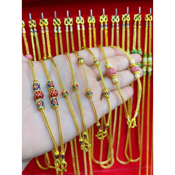 สร้อยทองลงยา เเบบเยอะที่สุด++ (ไม่ลอกไม่ดำ) มีบริการปลายทาง