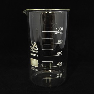 บีกเกอร์ทรงสูง 1000 มิลลิลิตร Beaker Tall Form 1000 ml.