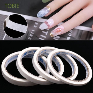 Tobie เทปกาวสติ๊กเกอร์สีขาวสําหรับติดตกแต่งเล็บ 5ชิ้น/ชุด