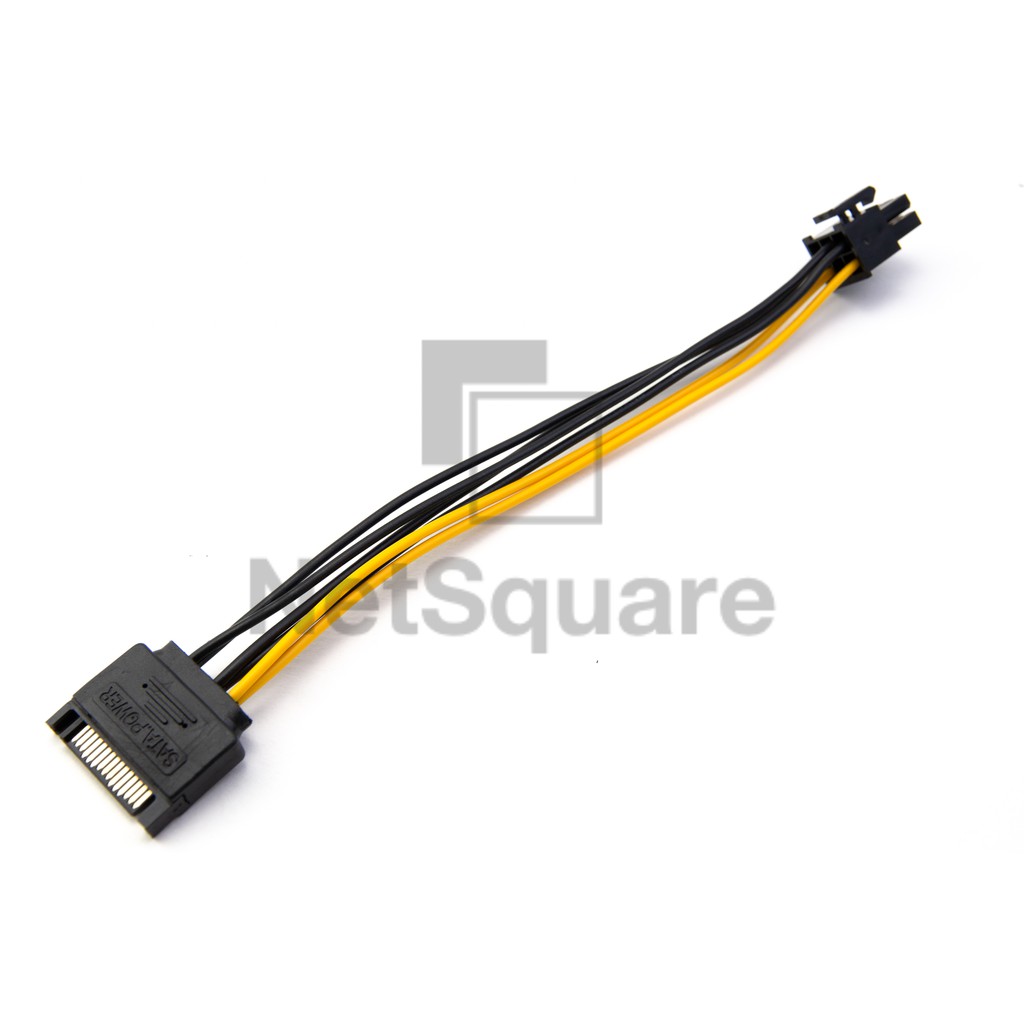 SATA Power 15-Pin Female to 6-Pin Male GPU Power Supply Cable สายไฟการ์ดจอ