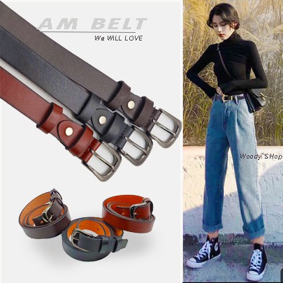 เข็มขัด เข็มขัดหนังผู้หญิงสายยาวพิเศษ 🚺 เอว 27- 40 นิ้ว 115 cm 🅰 Woman BeLT No1524 🅰ส่งไวจากไทย ✅