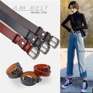 เข็มขัด เข็มขัดหนังผู้หญิง 🚺สายยาว115 cm เอว 27-40 🅰 Woman BeLT 🅰ส่งไวจากไทย ✅