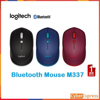 Logitech ลอจิเทค เม้าส์ไร้สาย เม้าส์บลูทูธ Bluetooth M337 - Black , Blue , Red - รับประกันศูนย์ 1 ปี QWnz