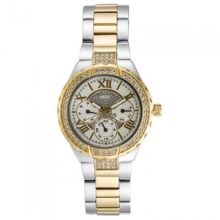 GUESS Womens "Sparkling Hi-Energy" Silver-And Gold-Tone Watch W0111L5-Gold