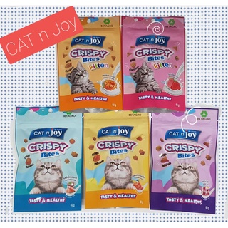 Catn Joy Crispy Bites ขนมแมว กรอบ อร่อย สำหรับแมว 4 เดือนขึ้นไป (60 กรัม/ซอง)