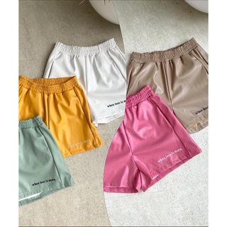 New Arrivals‼️ korea shorts (350฿ฟรีส่ง) กางเกงหนัง รุ่นใหม่ปัก when less is more🖤 สวยดูแพงมาก🔥 กางเกงหนัง ขาสั้น ฮิตมาก