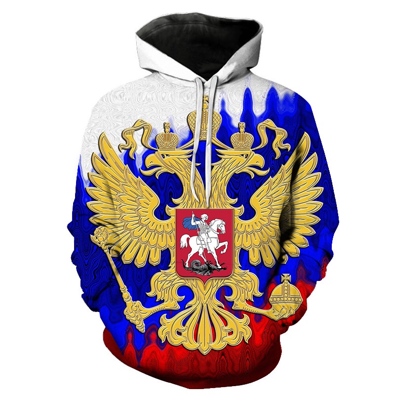 Hoodies 144 บาท เสื้อกันหนาวแขนยาว มีฮู้ด พิมพ์ลายธงชาติรัสเซีย หมี 3 มิติ สวมใส่สบาย เหมาะกับฤดูใบไม้ร่วง สําหรับผู้ชาย 2022 Men Clothes
